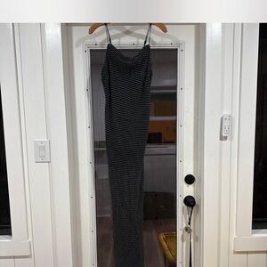 Elegant Black and White Women's Dress